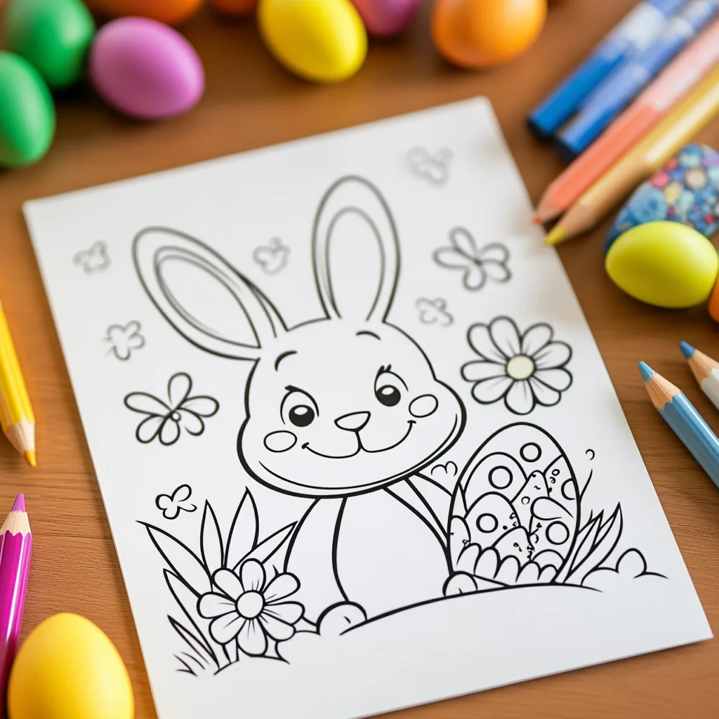 coloring pages of a bunny